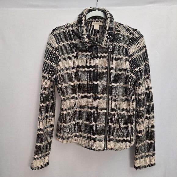 Lucky Brand Womens Harper Tweed Blazer Moto Long Sleeve Business Modern Large - Picture 3 of 12